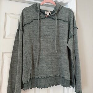 Women's Olive Green Hoodie Top